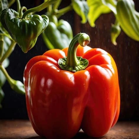 Premium Ai Image Bell Pepper Capsicum Sweet Pepper Fresh Raw Organic