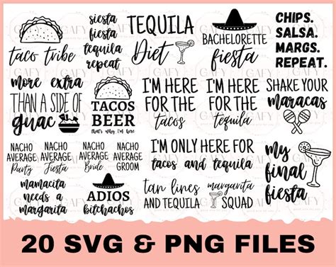 Mexican Bachelorette Fiesta Svg Bundle Bachelorette Party Etsy