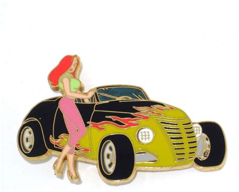 RARE LE Disney Pin Sexy Jessica Rabbit Hot Rods Classic Car Laker Convertible EBay UK