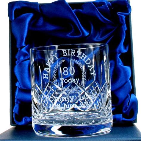 Engraved 80th Birthday Whisky Glass Personalised 80th Birthday Ideas