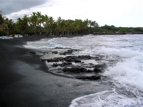 Punaluu Black Sand Beach Big Island Hawaii
