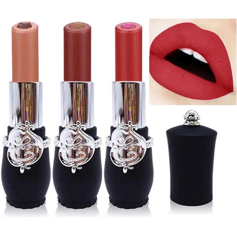 New Long Lasting Lipstick Set PCS Cute Cat Double Color Lip Lingerie Matte Lipstick Waterproof