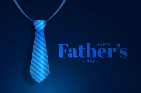 Free Vector Blue Realistic Tie Happy Fathers Day Background