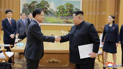 Kim Jong Un Bertemu Pertama Kali Dengan Delegasi Khusus Korsel Foto