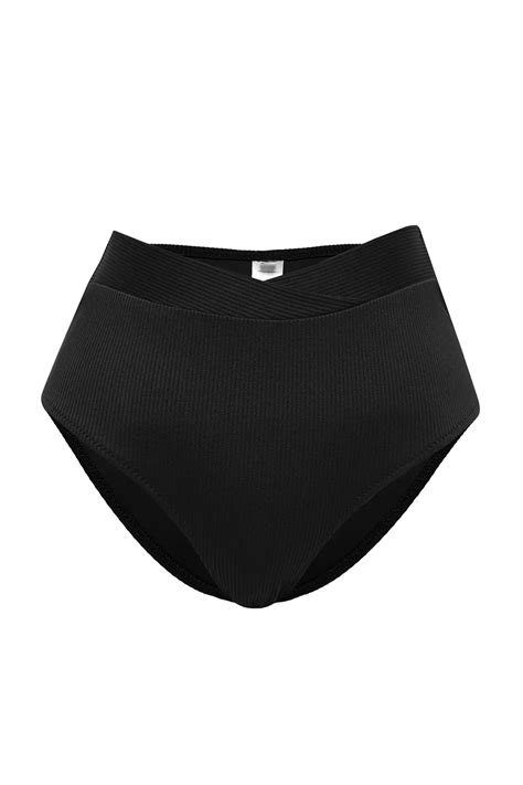 Buy Trendyol Black High Waist Regular Core Bikini Bottom Online Zalora