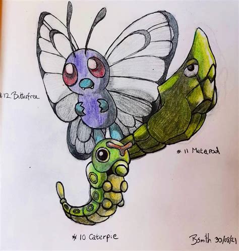 The Caterpie Evolution Line By Doodle Pepper On Deviantart