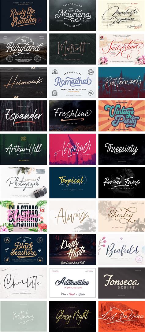 The Complete Script Font Bundle On Behance