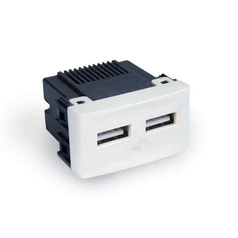 KALOP MODULO CARGADOR USB DOBLE 2 BLANCO Materiales eléctricos Módulos