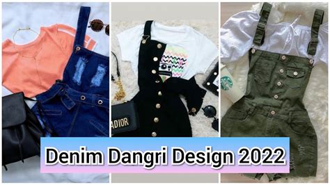 Summer Dangri Ke Design 2022 Girls Denim Dangri Dress Summer 2022 New