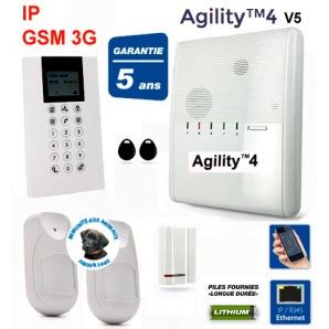 Alarme Sans Fil NFA2P RISCO Agility 4 V5 IP GSM 12 Pour Maison Ou