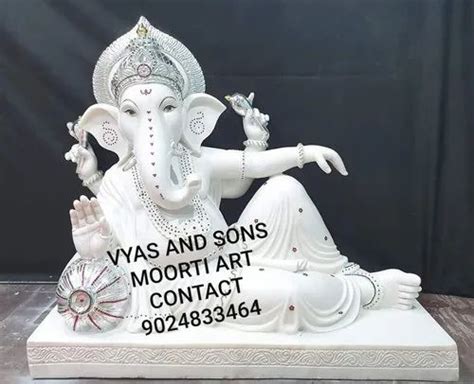 White Marble Hindu God Ganesha Murti At Rs 2500 In Jaipur ID 3848848973