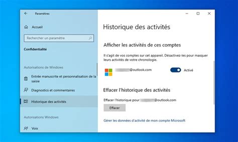 Comment Effacer L Historique Des Activit S Dans Windows