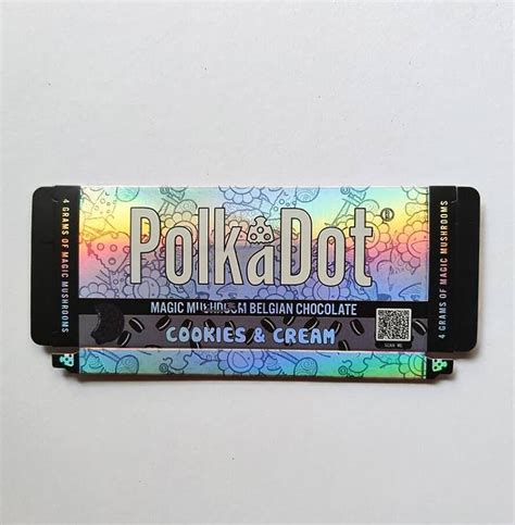 PolkaDot Berries Cream Magic Mushroom Belgian Chocolate Bar Official