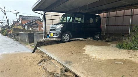 Japan Earthquake Liquefaction At Uchinada Town Bordering Kanazawa