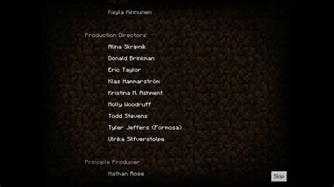 All Of The Minecraft Credits 5211 Long Youtube