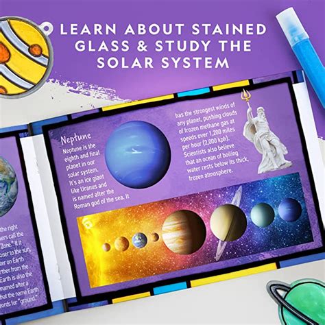 NATIONAL GEOGRAPHIC Stained Glass Solar System Arts Crafts Kit