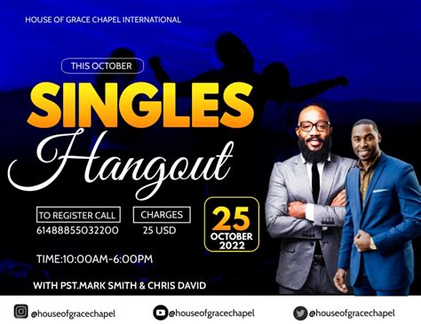 Singles Hangout Party Flyer Template Postermywall