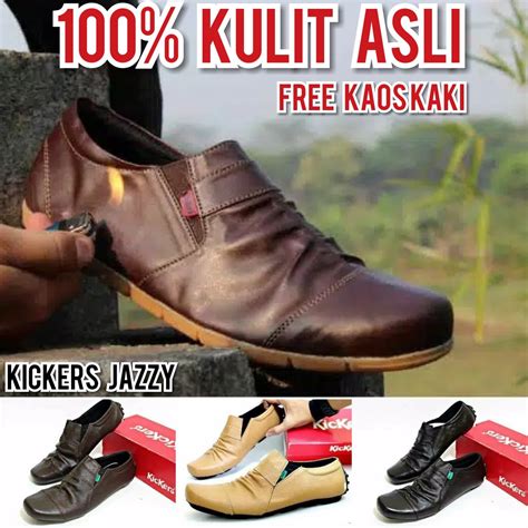 Jual Cod Sepatu Pantofel Kulit Sapi Asli Formal Pria Kerja Santai