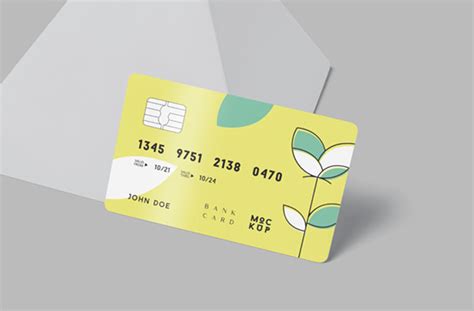Photorealistic Debit Card Mockup Bank Card Design
