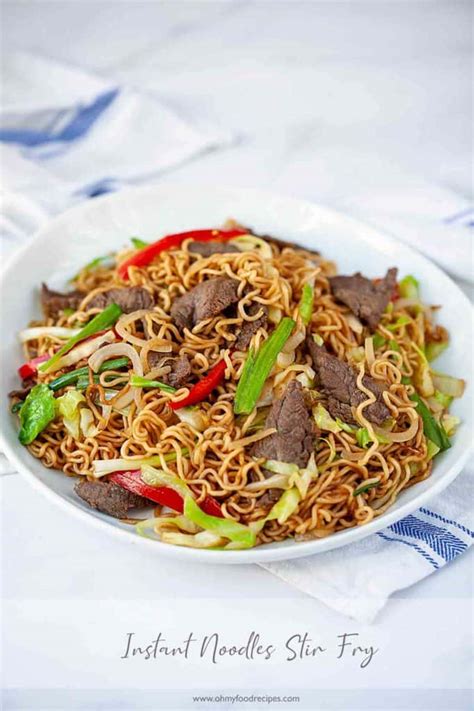 Instant Noodles Stir Fry (炒出前一丁公仔麵) - Oh My Food Recipes