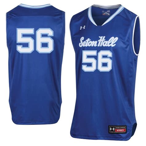 #56 Seton Hall Pirates Under Armour Throwback Basketball Replica Jersey ...