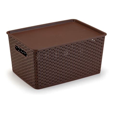 Caixa Cesto Organizador Rattan Plasnorthon L Shopee Brasil