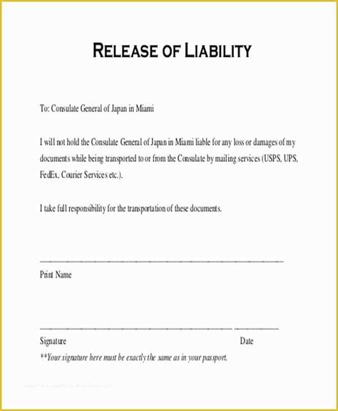 Free General Release form Template Of 8 General Release forms – Samples ...