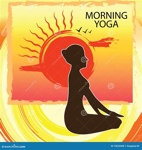 Morning Yoga Word Art Yoga Vector Morning Exercise Lotus Pattern