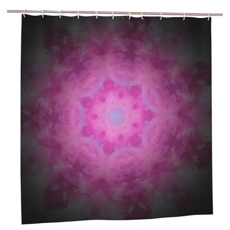 Yfyang Waterproof Bathroom Shower Curtain Pink Fantasy Mandala Shower