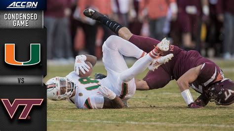 Miami Vs Virginia Tech Condensed Game 2018 ACC Football YouTube