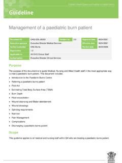 Management of a paediatric burn patient / management-of-a-paediatric ...