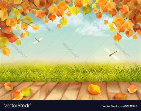 Autumn landscape Royalty Free Vector Image - VectorStock