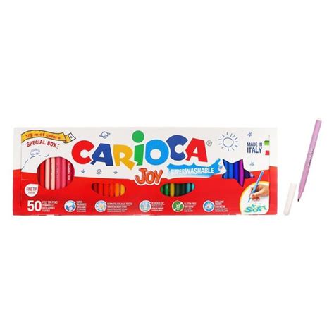Фломастеры 36 цветов 50 штук, Carioca "Joy", тонкий наконечник, стойкие ...