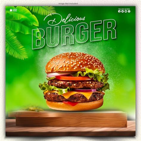 Premium Psd Burger Food Poster Design Template