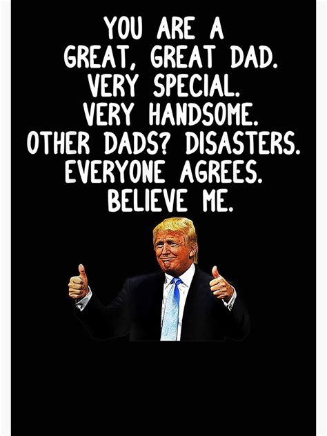 Donald Trump Fathers Day Gag Conservative Dad Greeting Card For Sale