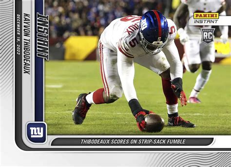 Nfl New York Giants 2022 Instant Football Single Card Kayvon Thibodeaux