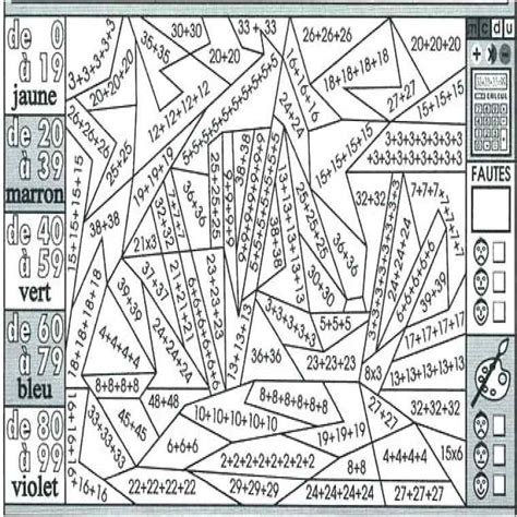 Coloriage Magique Maths Cm2 Tout Degorgement