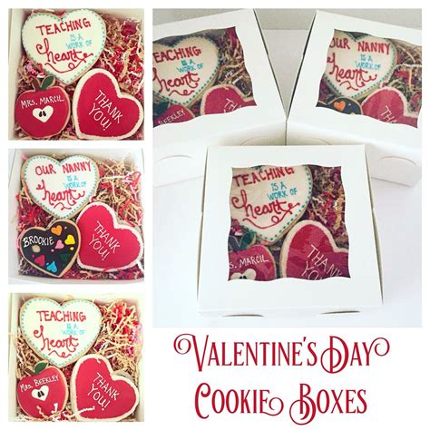 Valentine's Day cookies Valentine's Day cookie boxes | Valentines day ...