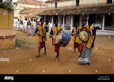 South India Tamil Nadu Pongal Festival Bandgara Village Festival Band Stock Photo - Alamy