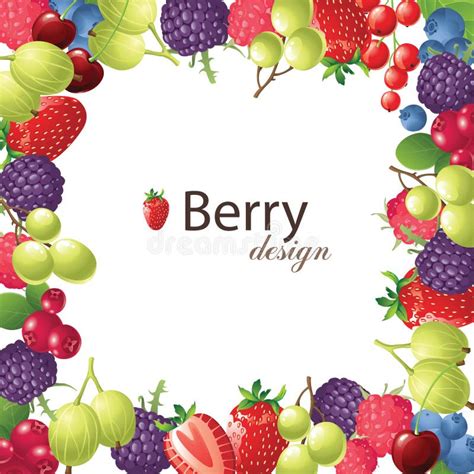 рамка ягод иллюстрация вектора. иллюстрации насчитывающей - 22552619