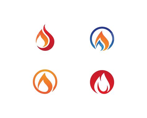 Fire Flame Logo Template Icon Inferno Torch Vector Icon Inferno