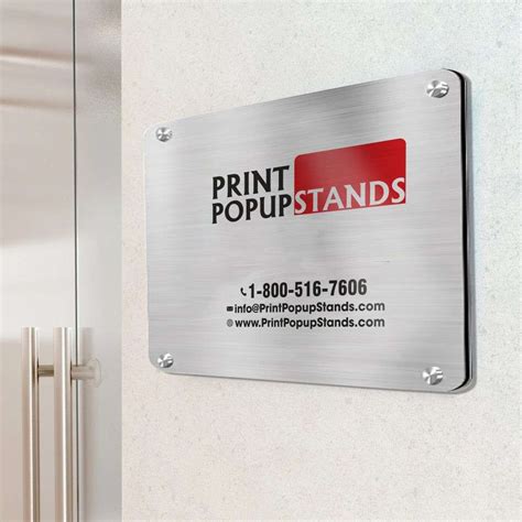 Brushed Aluminum Signs Custom Aluminum Trade Show Signs Custom Sign