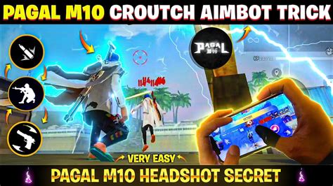 Pagal M10 Croutch Headshot Trick 🔥⚡auto Headshot Trick Free Fire Me