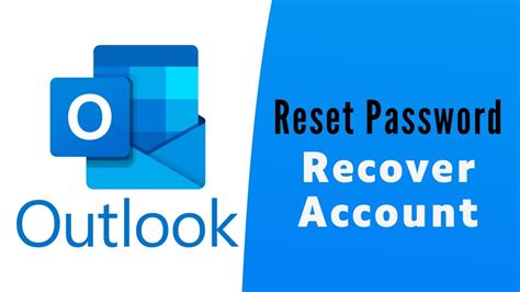 How To Recover Outlook Account 2021 L Reset Password Youtube