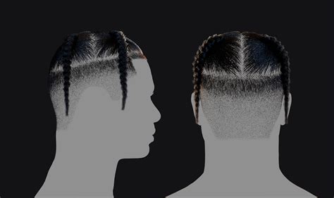 Pixelhair Hairstyle Braids Fade 012 3d Model By Yelzkizi