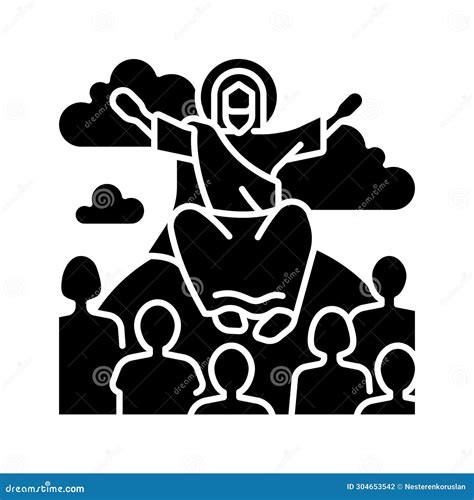 Sermon on Mount Black Glyph Icon Stock Illustration - Illustration of ...