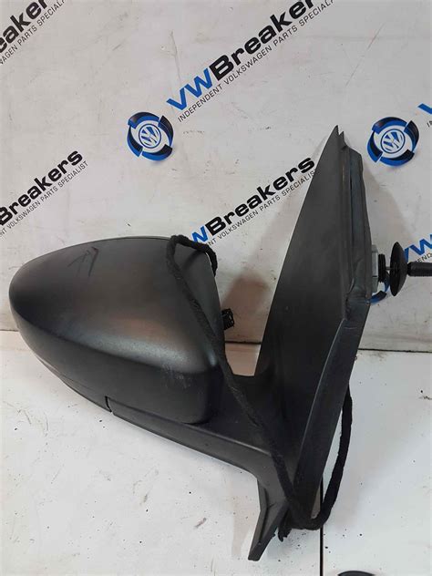 Volkswagen Polo 6r 2009 2014 Drivers Os Wing Mirror Plain Black 6r2857502ag Store Used