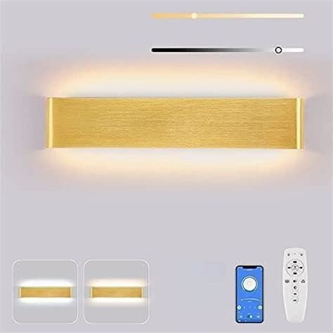 Golden Up Down Led Applique Murale Dimmable T L Commande G App