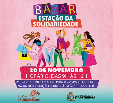 Notícia Bazar Estação da Solidariedade do Fundo Social será no