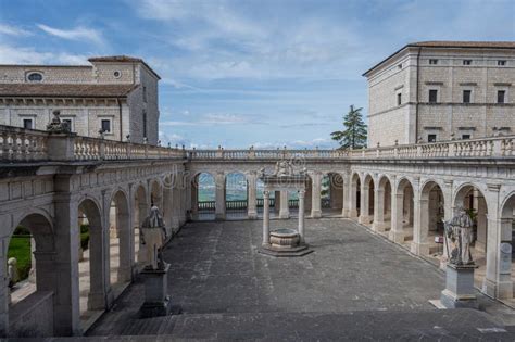 Cassino Lazio Italy The Benedictine Abbey Of Montecassino Stock